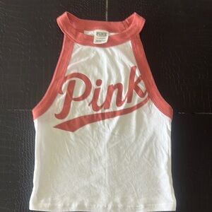 PINK Victoria's Secret Muscle Tee Pink and White